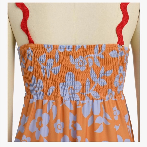 NWT  Womens Summer Casual Dress Beach Floral Spaghetti Sleeveless     small - Picture 5 of 9